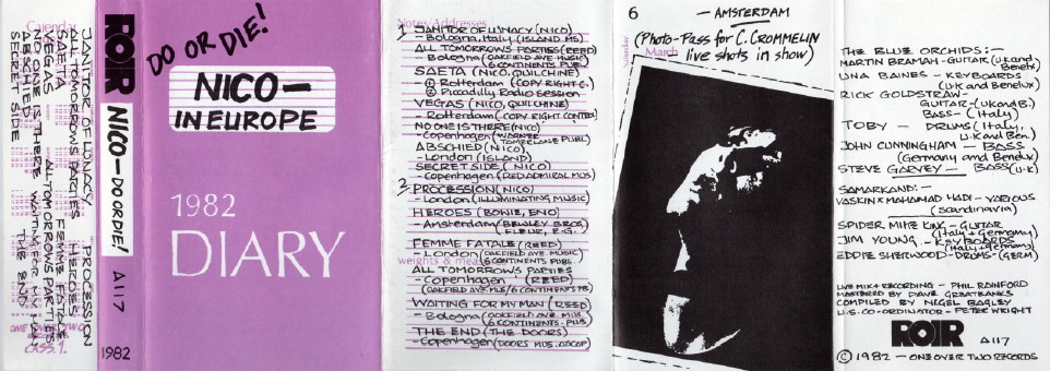 Do Or Die! Nico - In Europe 1982 Diary Roir Cassette