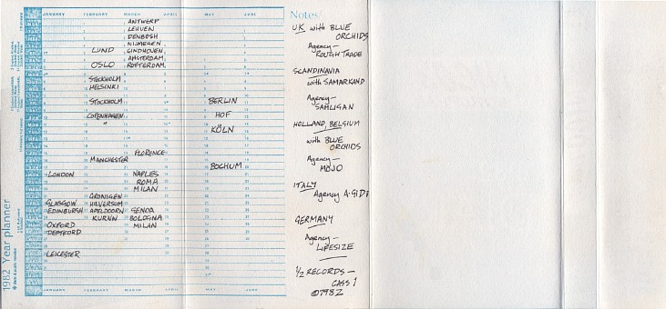 Nico's European 1982 Diary 1/2 Cassette