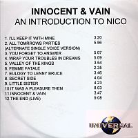 Innocent & Vain - an Introduction to Nico UK CD Universal/Polydor 589 421-2